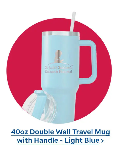 40oz Double Wall Travel Mug with Handle - Light Blue